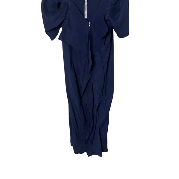 RM Roland Mouret Blue Navy Silk Zip Up Front Dress US 8 2523 - Picture 4 of 7